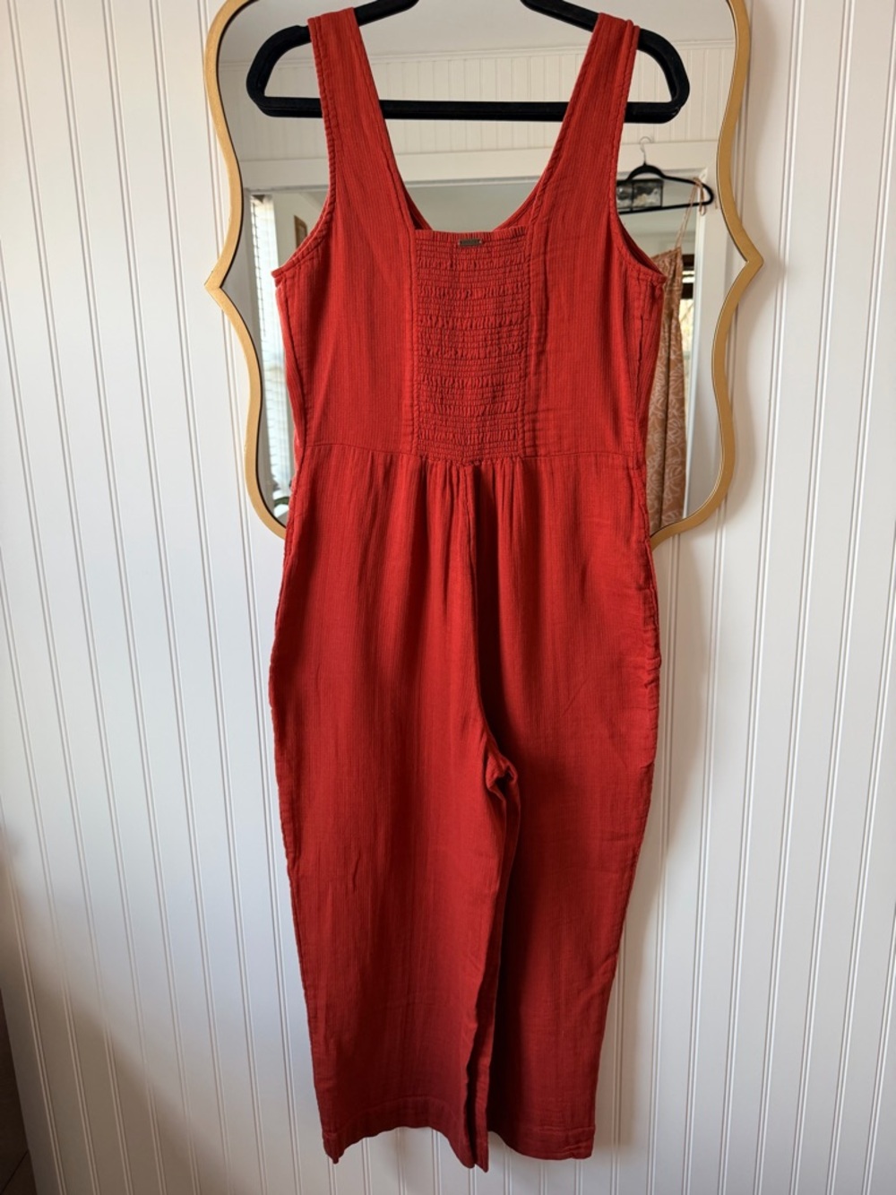 Prana Earthen Red Sleeveless Linen Jumpsuit - Picture 6 of 7